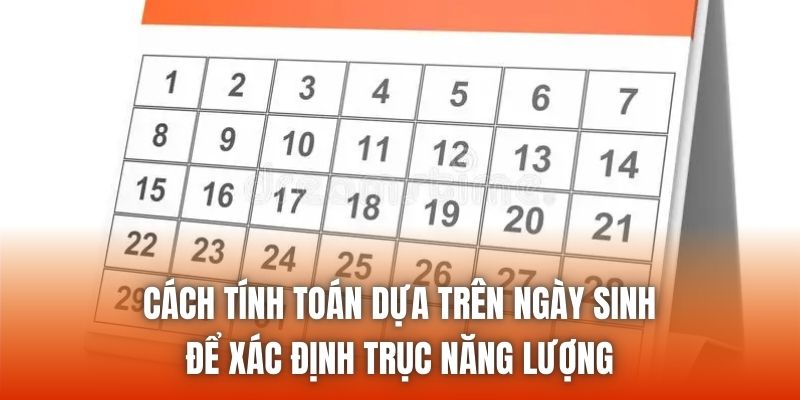 Cách tính toán dựa trên ngày sinh để xác định trục năng lượng